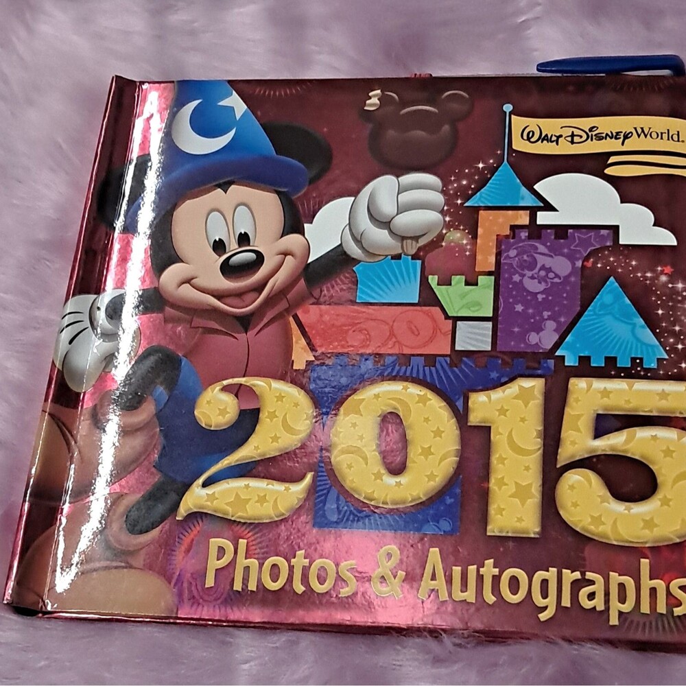 Walt Disney World 2015 Photos & Autographs Photo Album Book Bound Pink 4x6